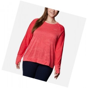 Columbia Adventura Hiking Long Sleeve Plus Size Sweatshirt Kadın Açık Pembe Camo | 51274-MRWL