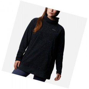 Columbia Ali Peak Fleece Tunic Plus Size Sweatshirt Kadın Siyah | 48519-KUWT