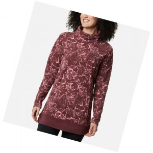 Columbia Ali Peak Fleece Tunic Sweatshirt Kadın Bordo | 45906-AGNR