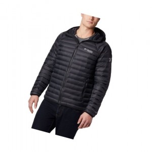 Columbia Alpha Trail Hooded Down Mont Erkek Siyah | 70954-BCLO