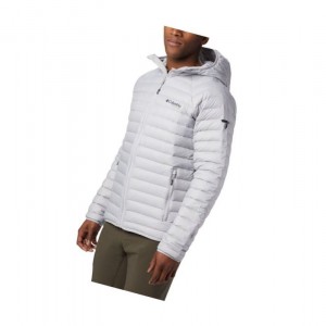 Columbia Alpha Trail Hooded Down Mont Erkek Gri | 89435-DCYL
