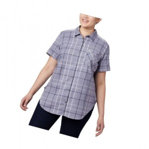 Columbia Anytime Casual Stretch Short Sleeve Plus Size Gömlek Kadın Mor | 13685-JZYQ
