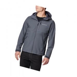 Columbia Ascender Hooded Softshell Mont Erkek Koyu Gri | 42708-VQRC
