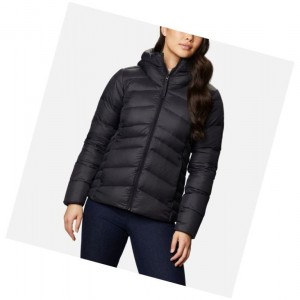 Columbia Autumn Park Down Hooded Mont Kadın Siyah | 81594-DIVF