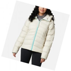 Columbia Autumn Park Down Hooded Mont Kadın Krema | 47521-WMZF