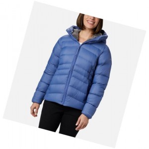 Columbia Autumn Park Down Hooded Mont Kadın Mavi | 93784-RIAE