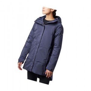 Columbia Autumn Rise Trench Mont Kadın Lacivert | 28015-UGLM