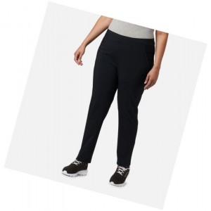 Columbia Back Beauty II Slim Plus Size Pantolon Kadın Siyah | 16097-MLPV