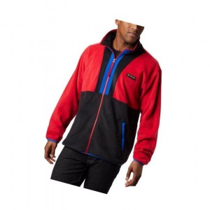 Columbia Back Bowl Full Zip Fleece Mont Erkek Mavi Kırmızı Siyah | 74295-DFVG