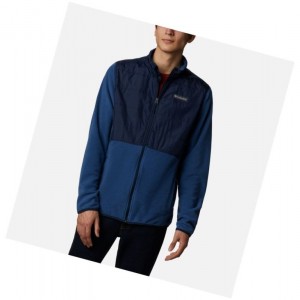 Columbia Basin Butte Fleece Full Zip Mont Erkek Lacivert | 76839-QICW