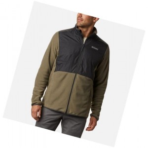 Columbia Basin Butte Fleece Full Zip Mont Erkek Gri Yeşil | 53971-LDMB