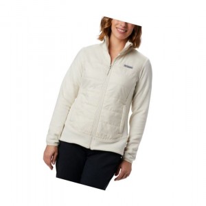Columbia Basin Butte Fleece Full Zip Mont Kadın Krema | 89016-HKUY