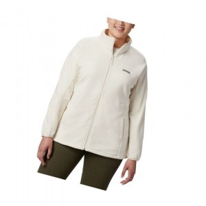 Columbia Basin Trail Fleece Full Zip Plus Size Mont Kadın Krema | 78249-ISNM