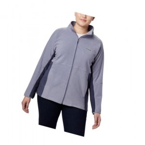 Columbia Basin Trail Fleece Full Zip Plus Size Mont Kadın Lacivert | 58327-WVJS