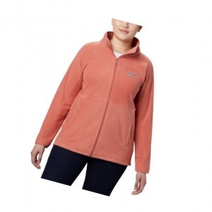 Columbia Basin Trail Fleece Full Zip Plus Size Mont Kadın Koyu Mercan | 86729-OVSY