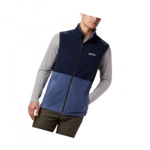 Columbia Basin Trail Fleece Tall Yelek Erkek Koyu Mavi Lacivert | 26819-OMCD