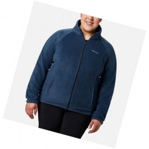 Columbia Benton Springs Full Zip Plus Size Mont Kadın Lacivert | 80457-USNY