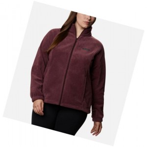 Columbia Benton Springs Full Zip Plus Size Mont Kadın Bordo | 96387-YQCA