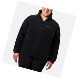 Columbia Benton Springs Full Zip Plus Size Mont Kadın Siyah | 98532-NWDZ