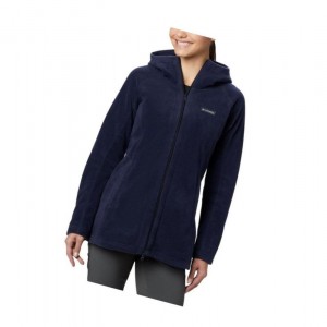 Columbia Benton Springs II Long Kapşonlu Kadın Lacivert | 27851-TYWZ