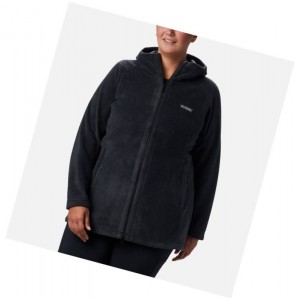 Columbia Benton Springs II Long Plus Size Kapşonlu Kadın Siyah | 67830-FASV