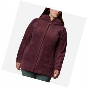 Columbia Benton Springs II Long Plus Size Kapşonlu Kadın Bordo | 63297-AQKB