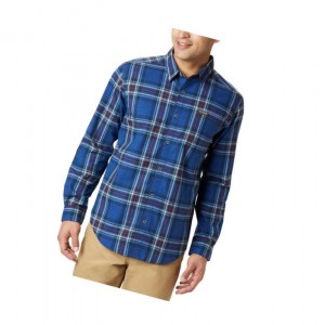 Columbia Boulder Ridge?Long Sleeve Flannel Gömlek Erkek Kahverengi | 58091-DFGT