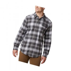 Columbia Boulder Ridge?Long Sleeve Flannel Gömlek Erkek Siyah | 04652-YEDU