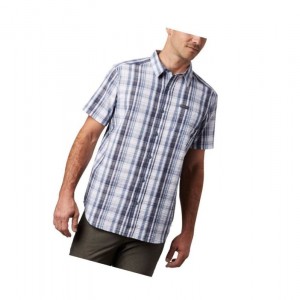 Columbia Brentyn Trail Short Sleeve Seersucker Tall Gömlek Erkek Mavi | 73960-SZOV