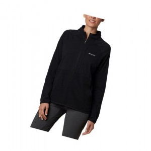 Columbia Bryce Peak Perforated Full Zip Sweatshirt Kadın Siyah | 17962-PVFB