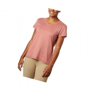 Columbia Bryce Short Sleeve Tişört Kadın Koyu Mercan | 09185-FTVD