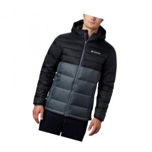 Columbia Buck Butte Insulated Hooded Mont Erkek Koyu Gri Siyah | 19625-HOKG