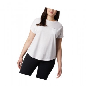 Columbia Cades Cape Plus Size Tişört Kadın Beyaz | 80427-ZOHS