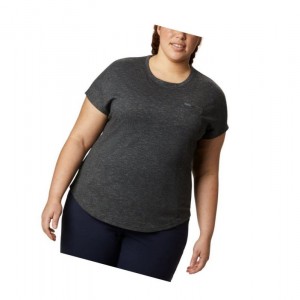 Columbia Cades Cape Plus Size Tişört Kadın Siyah | 96230-ZHON