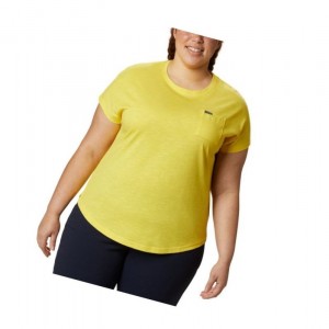 Columbia Cades Cape Plus Size Tişört Kadın Sarı | 47258-HAXU