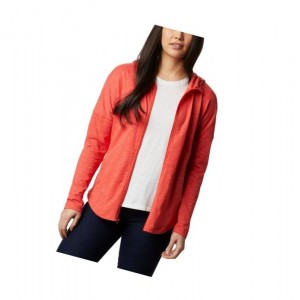 Columbia Cades Cove Full Zip Kapşonlu Kadın Kırmızı | 83642-IQKR