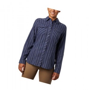 Columbia Camp Henry II Long Sleeve Gömlek Kadın Lacivert | 91205-BOGC