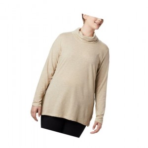 Columbia Canyon Point Cowl Neck Plus Size Sweatshirt Kadın Krema | 32469-MRZI