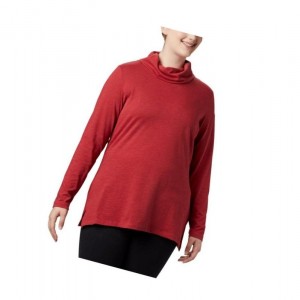 Columbia Canyon Point Cowl Neck Plus Size Sweatshirt Kadın Kırmızı | 24901-AHMY