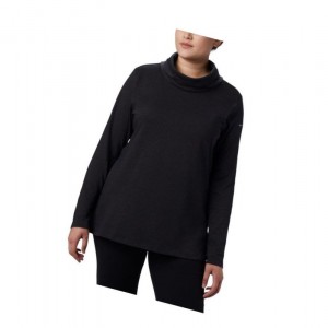 Columbia Canyon Point Cowl Neck Plus Size Sweatshirt Kadın Siyah | 98012-HMVC