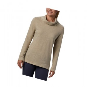 Columbia Canyon Point Cowl Neck Sweatshirt Kadın Krema | 74193-XPFN