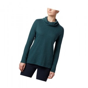 Columbia Canyon Point Cowl Neck Sweatshirt Kadın Mavi | 15349-TAFZ