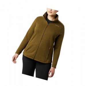 Columbia Canyon Point Fleece Full Zip Plus Size Mont Kadın Zeytin Yeşili | 04687-MRKC