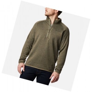 Columbia Canyon Point Half-Zip Fleece Sweatshirt Erkek Gri Yeşil | 19320-PUWC