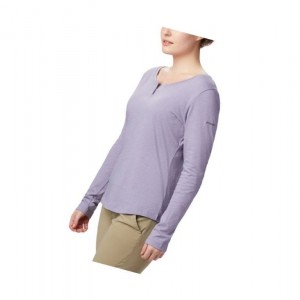 Columbia Canyon Point Henley Sweatshirt Kadın Mor | 95642-MOAX