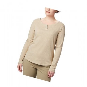 Columbia Canyon Point Henley Sweatshirt Kadın Krema | 20483-SIWA