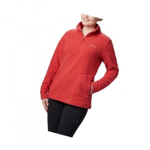 Columbia Canyon Point Sherpa Sweatshirt Kadın Kırmızı | 63281-YEJI