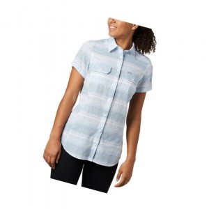 Columbia Cape Alava?Short Sleeve Gömlek Kadın Mavi | 07469-EGNC