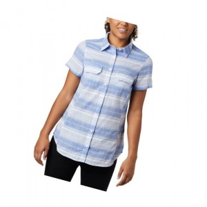 Columbia Cape Alava?Short Sleeve Gömlek Kadın Mavi | 87293-CBIK