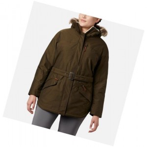 Columbia Carson Pass II Plus Size Mont Kadın Zeytin Yeşili | 96308-ZDSC